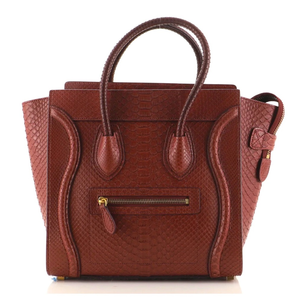 Celine Python Micro Luggage Tote Bag - image 1